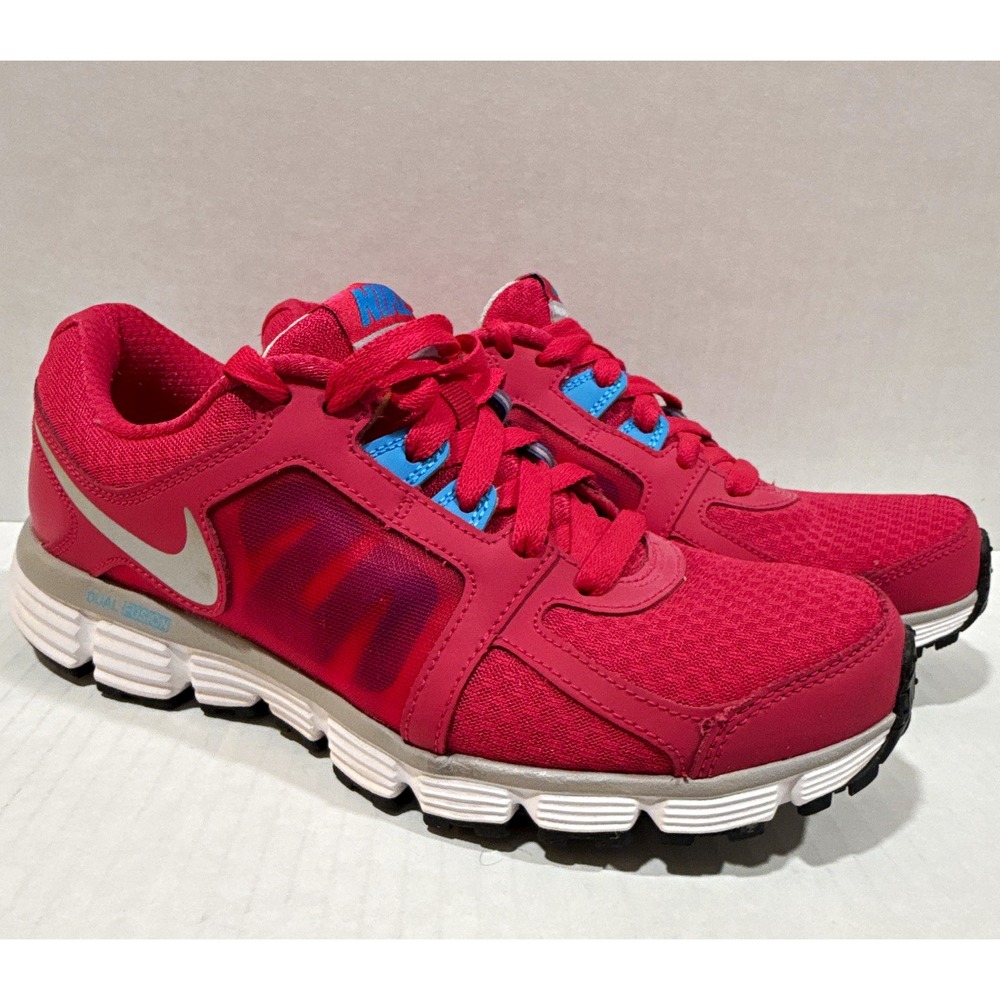 Nike Dual Fusion womans Pink/Blue/Gray Running Sneakers US 9 M 454210-500
